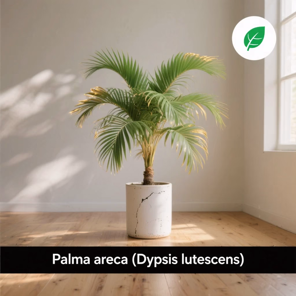 Palma areca (Dypsis lutescens).Planta para el hogar